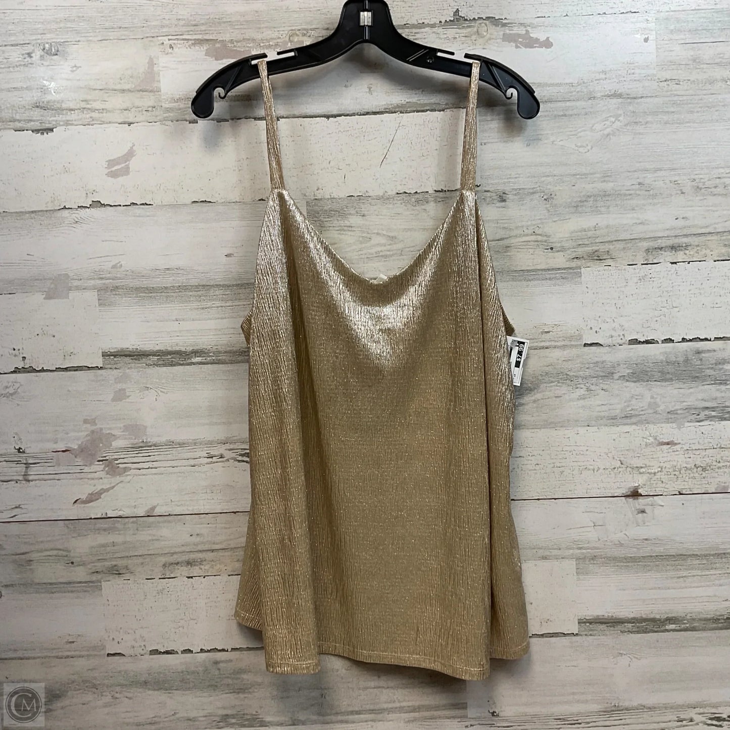 Top Sleeveless By Maurices In Gold, Size: 1x