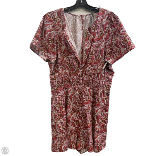 Romper By Anthropologie In Maroon, Size: Xl