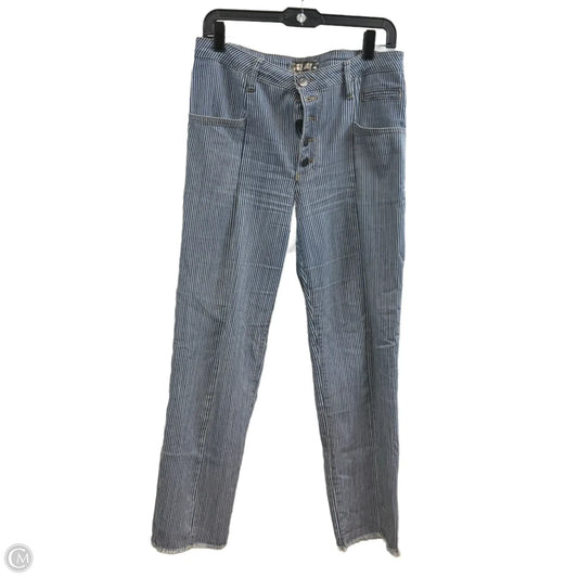 Jeans Straight By Kut In Blue & Cream, Size: 10