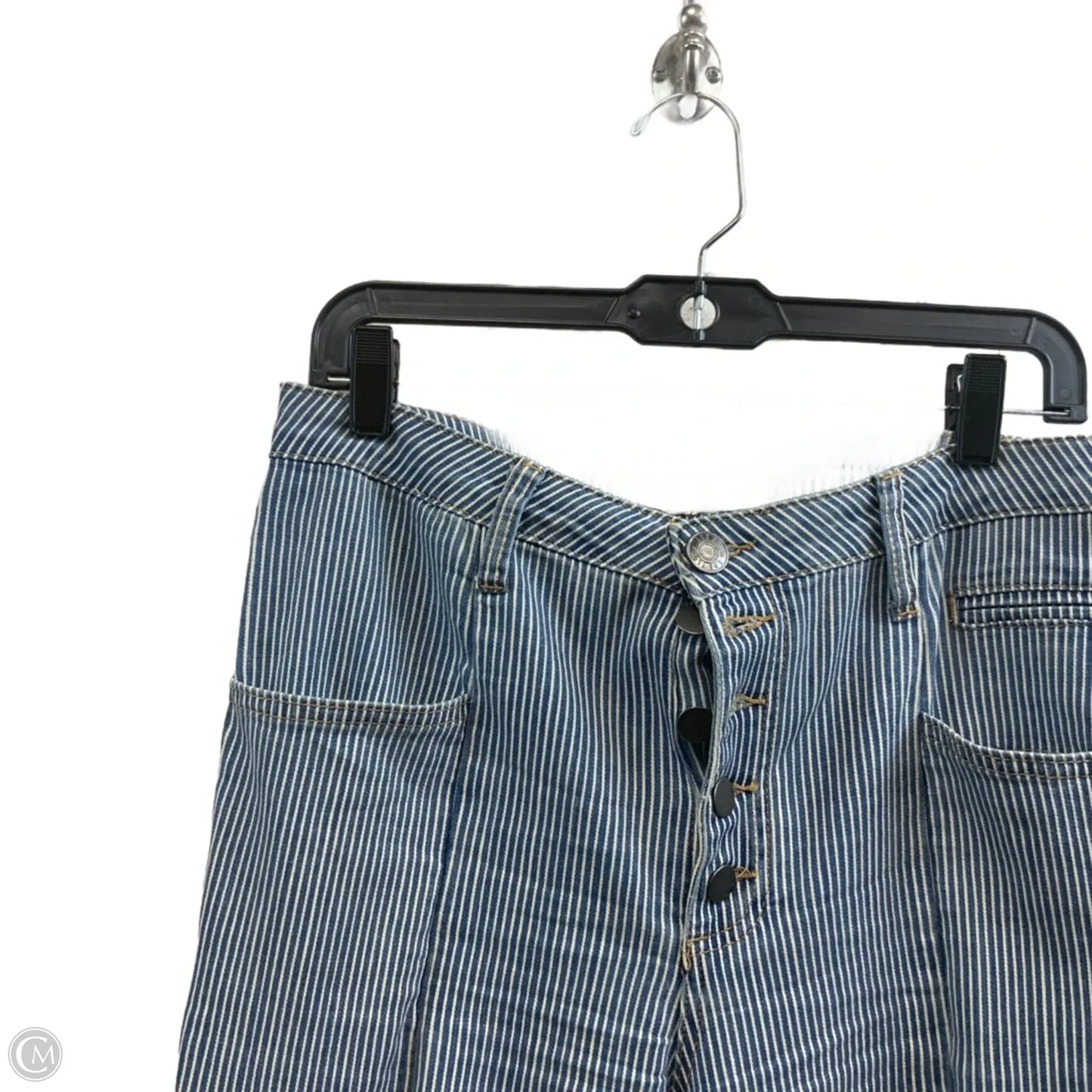 Jeans Straight By Kut In Blue & Cream, Size: 10