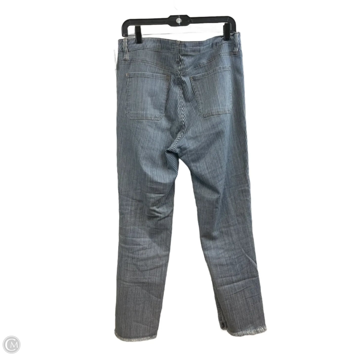 Jeans Straight By Kut In Blue & Cream, Size: 10