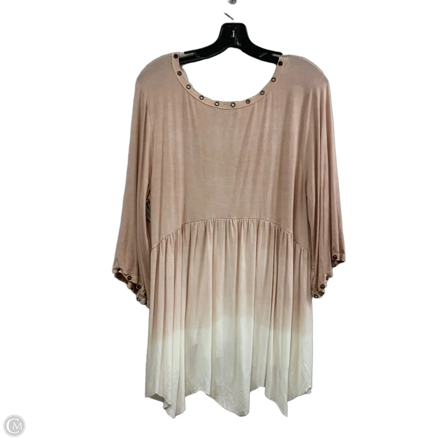 Top Short Sleeve By Pol In Peach, Size: L