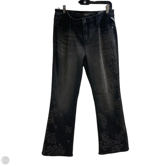 Jeans Flared By Chicos In Black Denim, Size: 8p