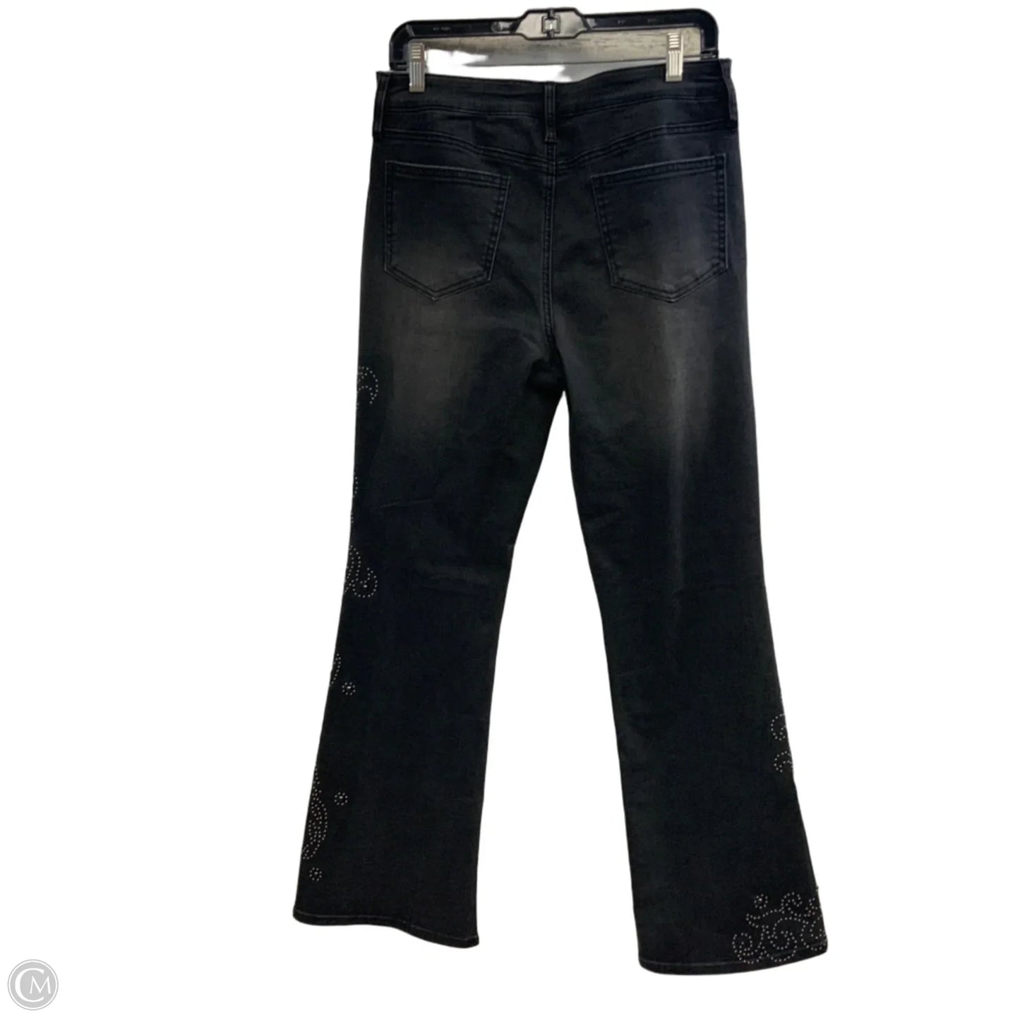 Jeans Flared By Chicos In Black Denim, Size: 8p