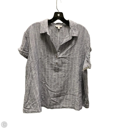 Top Short Sleeve By Nic + Zoe In Grey, Size: L