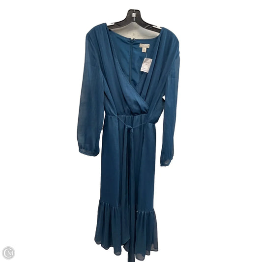 Dress Casual Midi By Point Sur In Teal, Size: 12