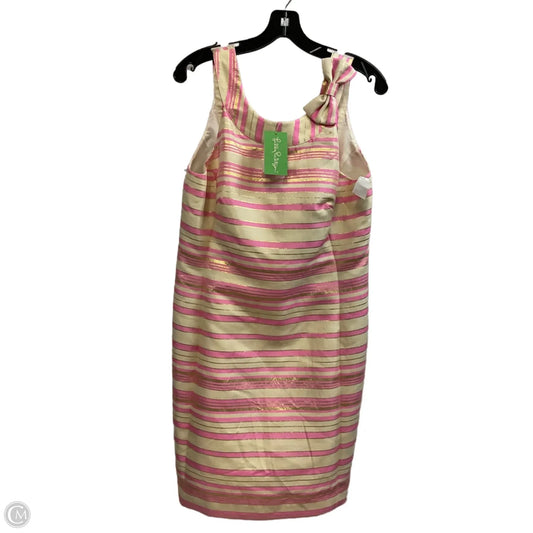 Dress Casual Short By Lilly Pulitzer In Pink & Tan, Size: L