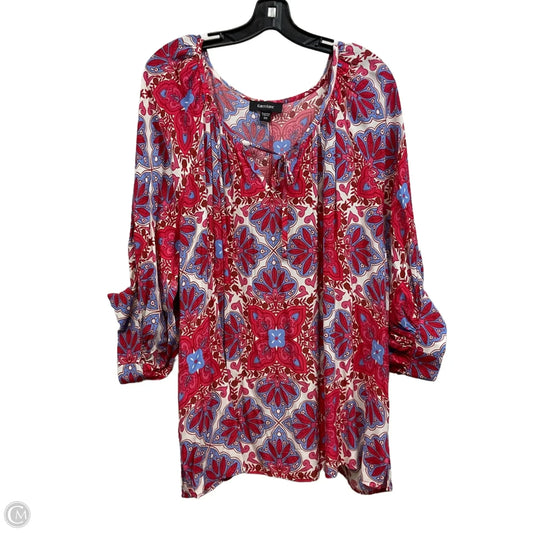 Top 3/4 Sleeve By Karen Kane In Red, Size: 2x