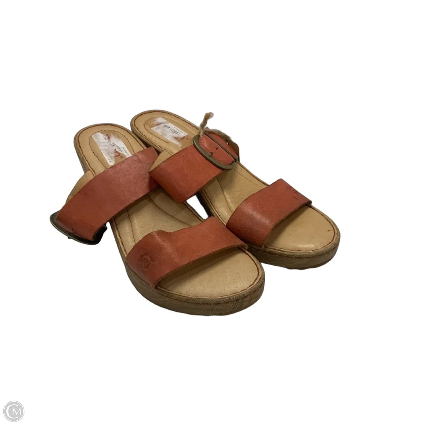 Sandals Heels Platform By Born In Orange, Size: 9