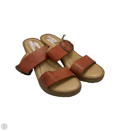 Sandals Heels Platform By Born In Orange, Size: 9