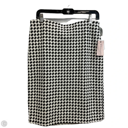Skirt Mini & Short By Philosophy In Black & White, Size: 10