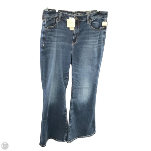 Jeans Flared By American Eagle In Blue Denim, Size: 16