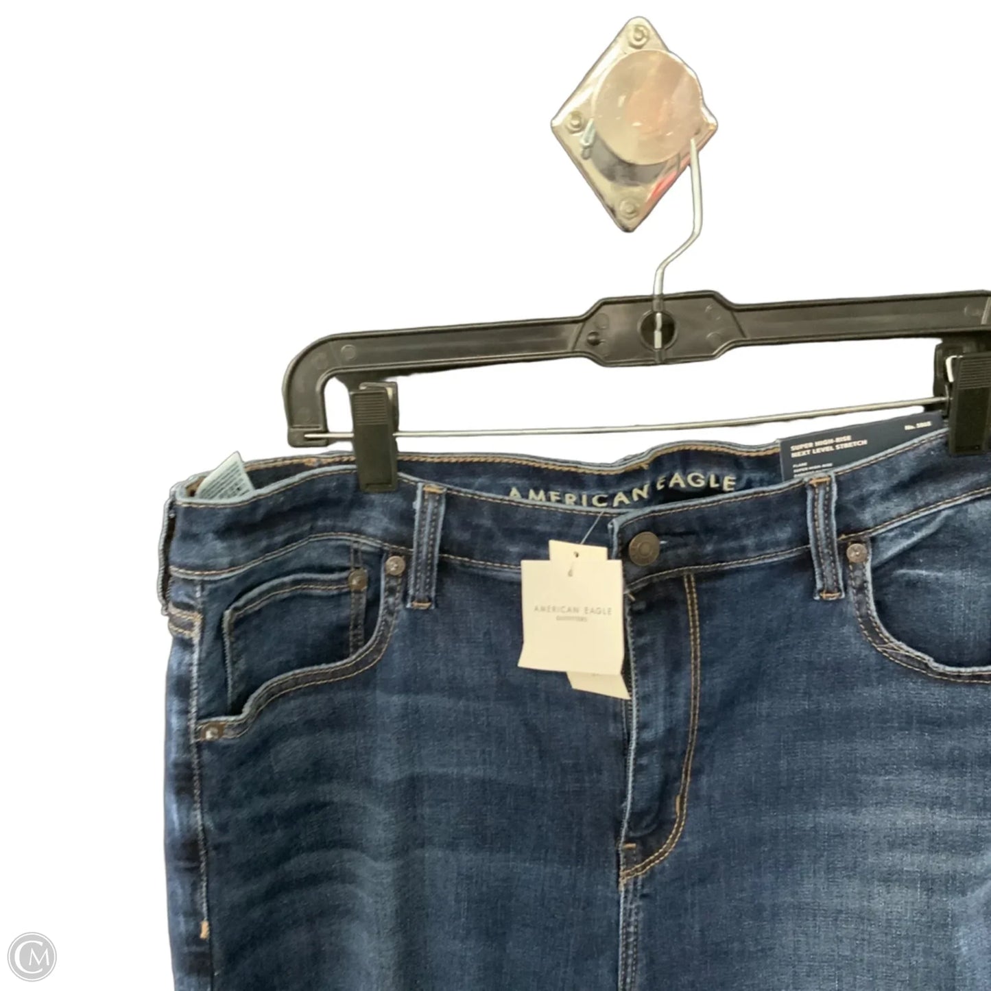 Jeans Flared By American Eagle In Blue Denim, Size: 16