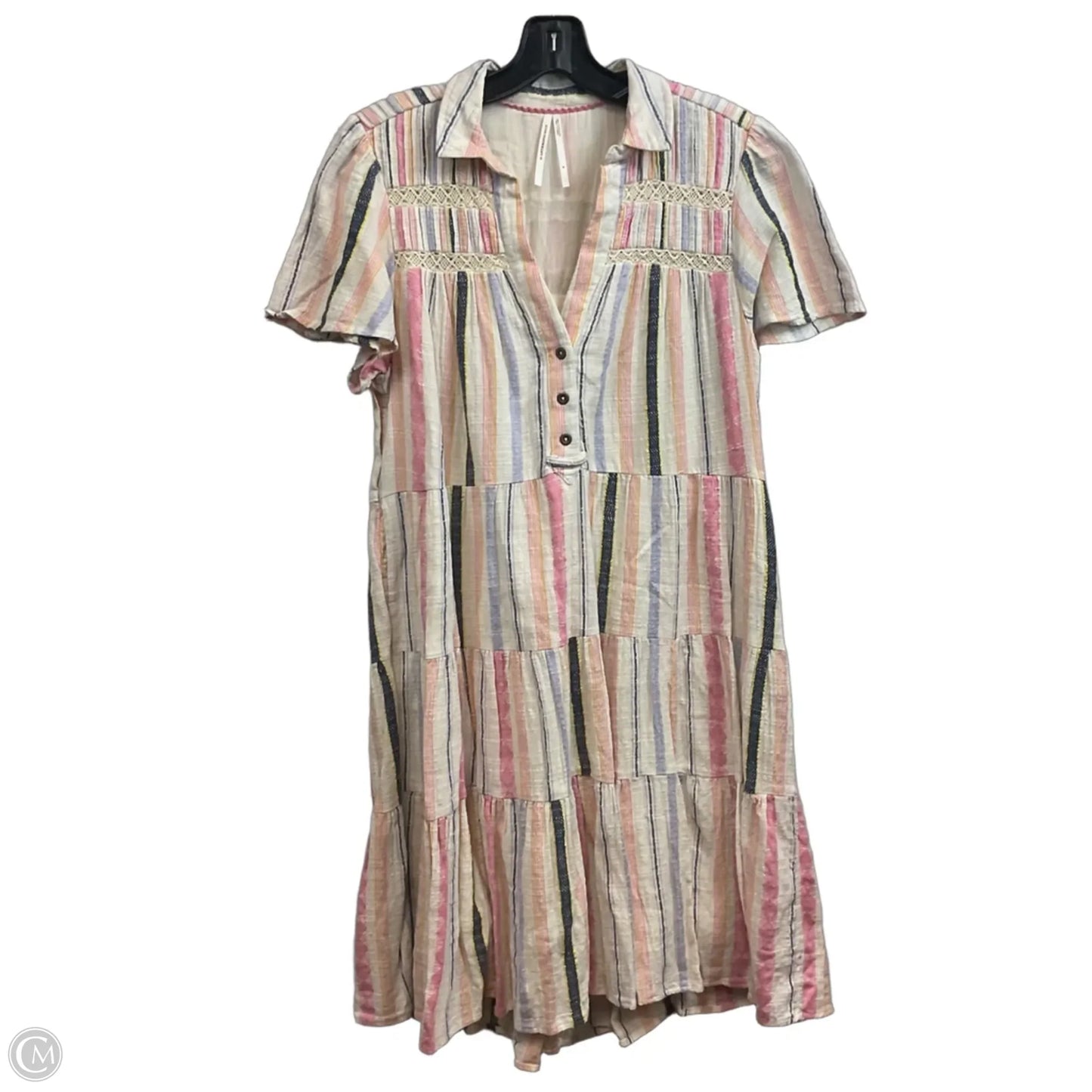Dress Casual Midi By Anthropologie In Striped Pattern, Size: S