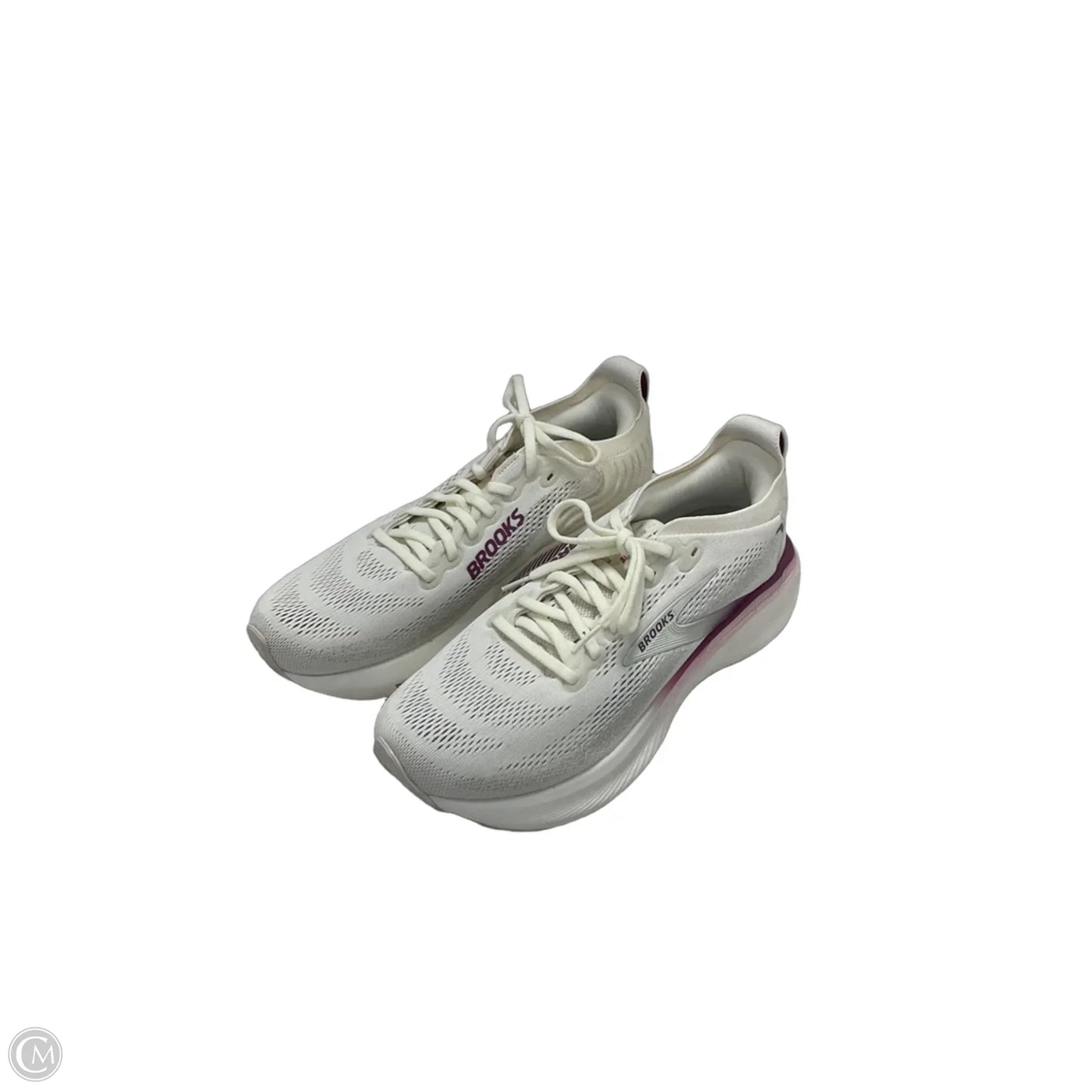 Shoes Athletic By Brooks In White, Size: 9.5