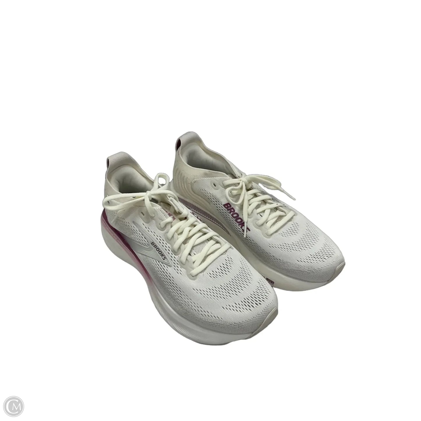 Shoes Athletic By Brooks In White, Size: 9.5