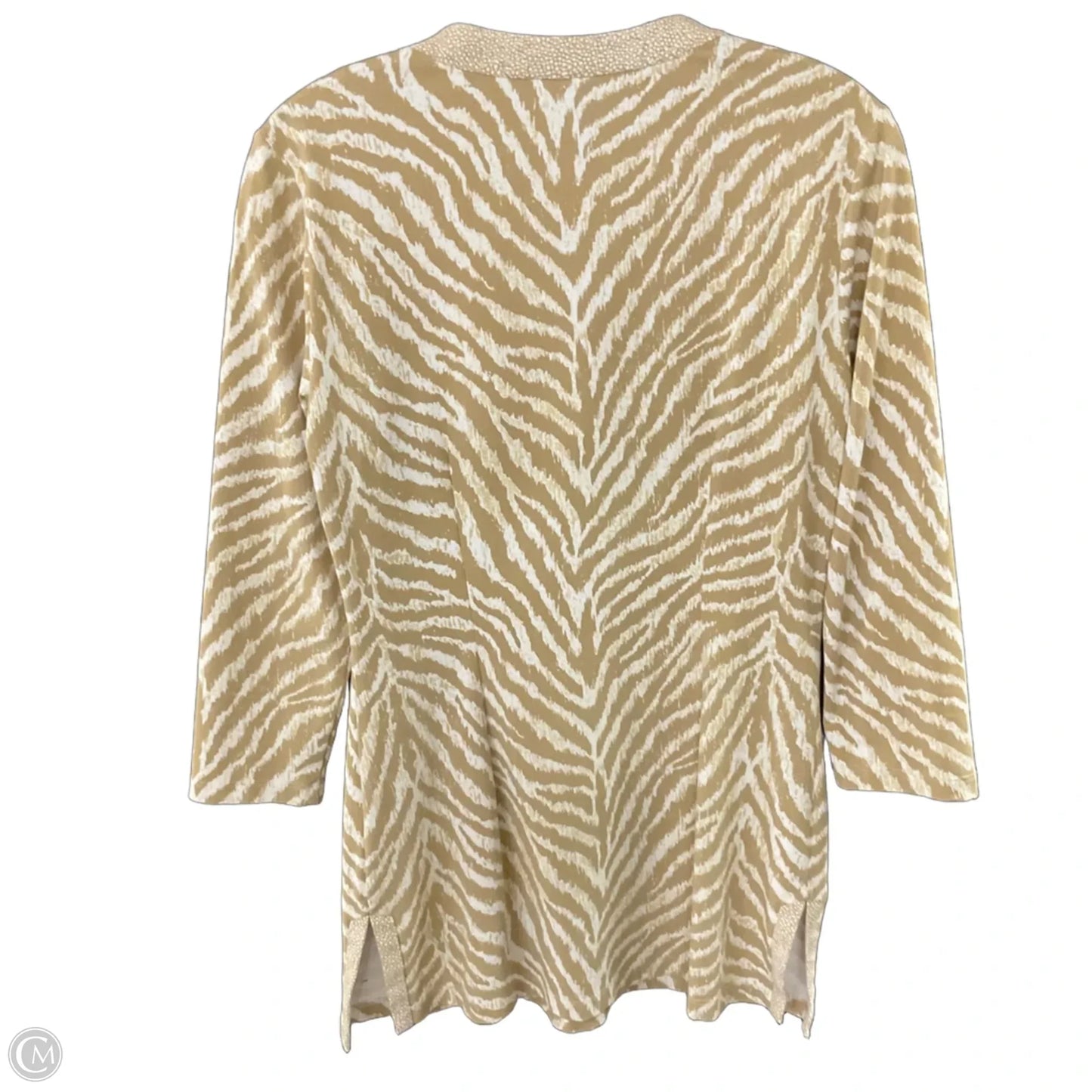 Tunic 3/4 Sleeve By J Mclaughlin In Tan & White, Size: Xs