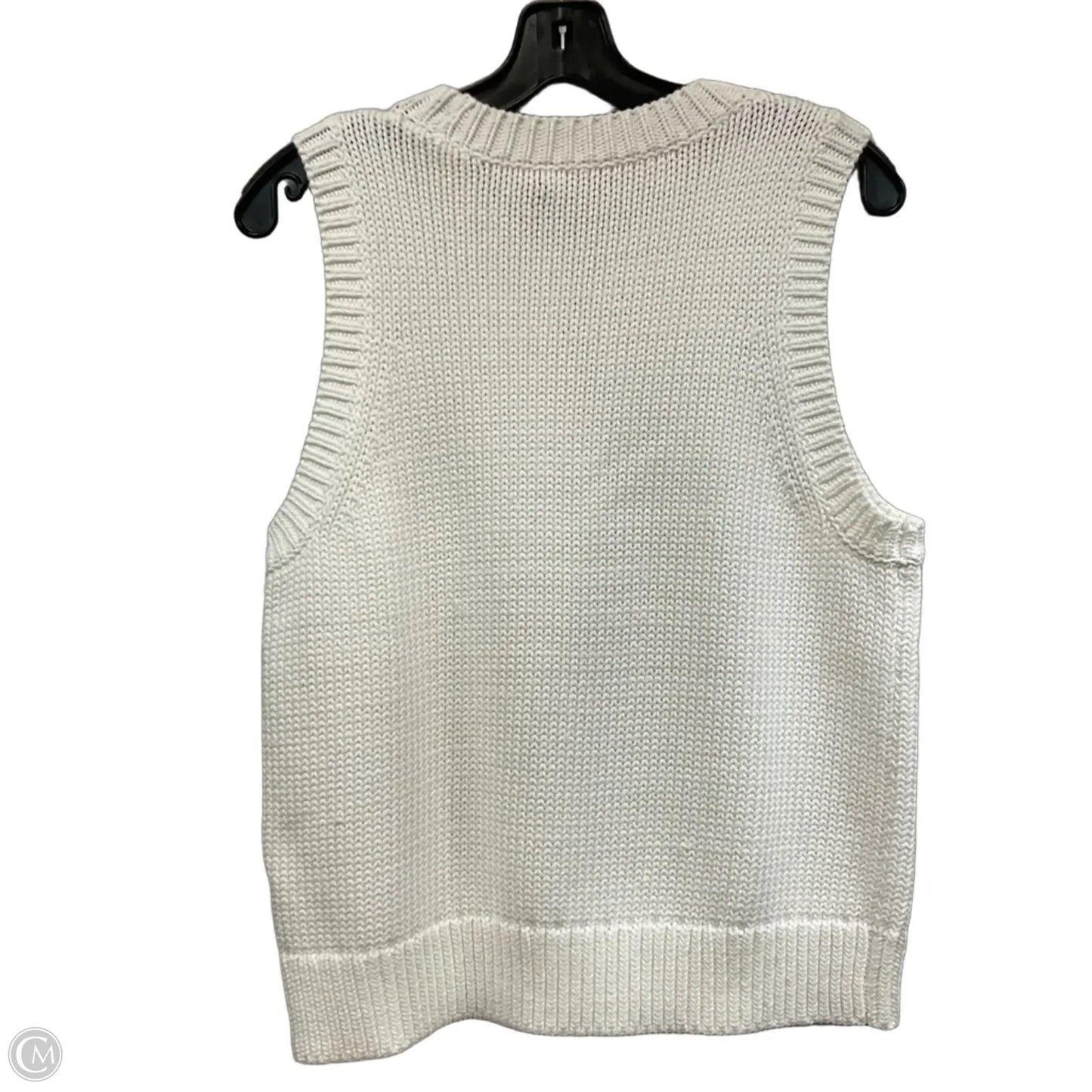 Vest Sweater By Vineyard Vines In White, Size: L