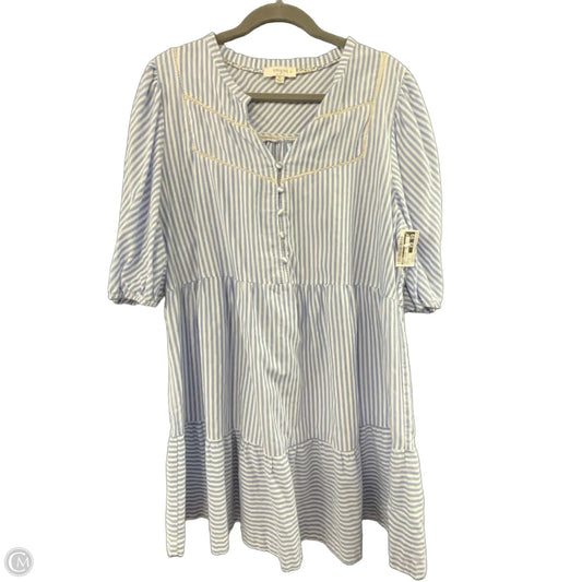 Dress Casual Short By Umgee In Blue & White, Size: 1x