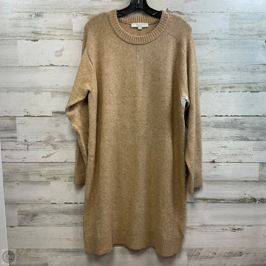 Dress Sweater By Loft In Tan, Size: M
