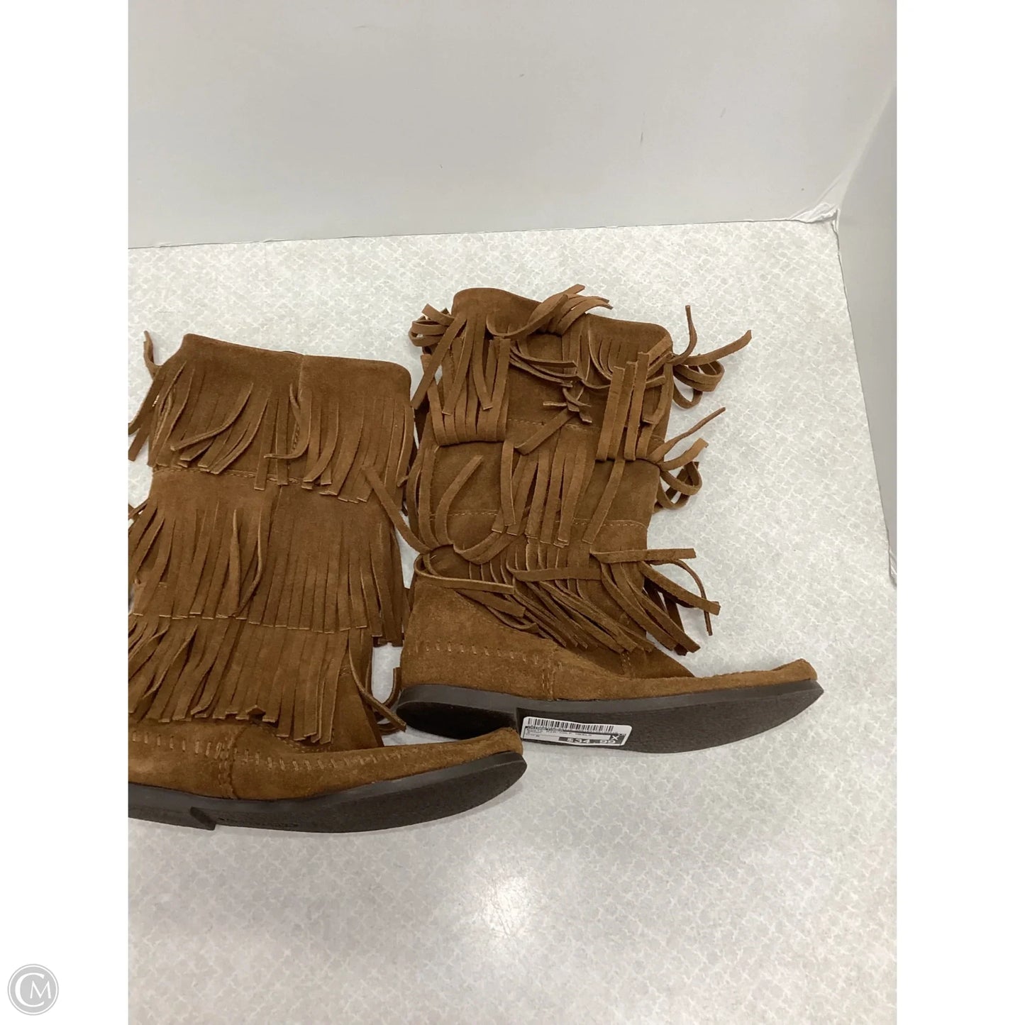 Boots Mid-calf Heels By Minnetonka In Brown, Size: 6