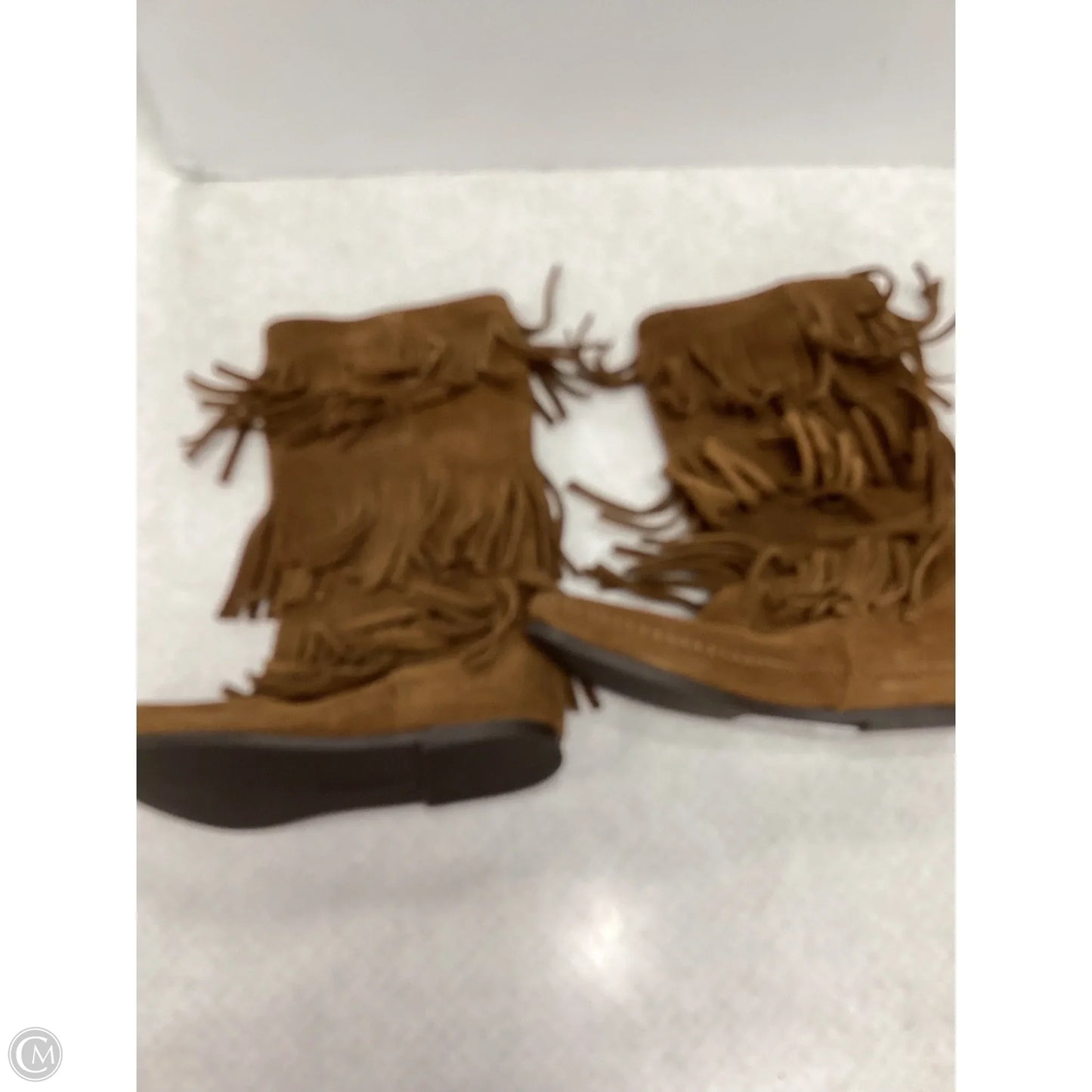 Boots Mid-calf Heels By Minnetonka In Brown, Size: 6