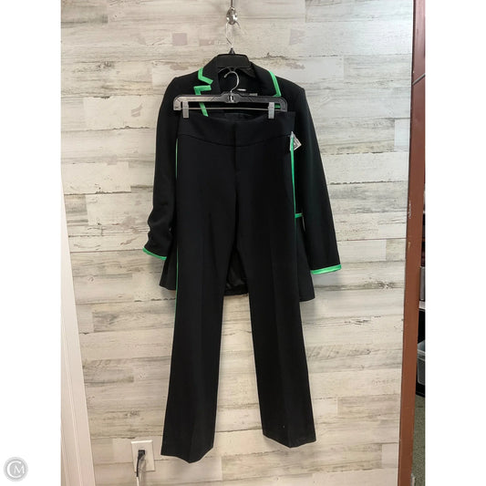 Blazer Set Designer By Alice + Olivia In Black & Green, Size: 6, Pants: 8