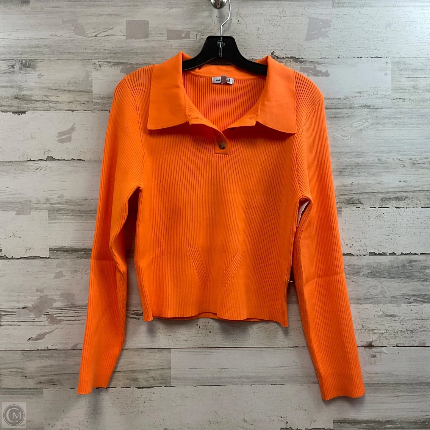 Top Long Sleeve By White Birch In Orange, Size: 1x