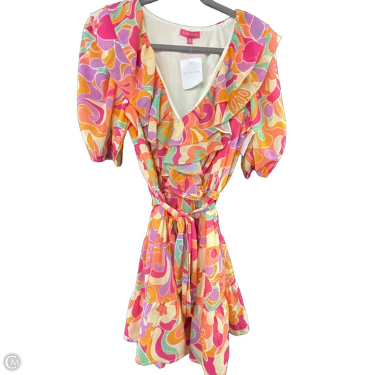 Dress Casual Short By Flying Tomato In Orange & Yellow, Size: M