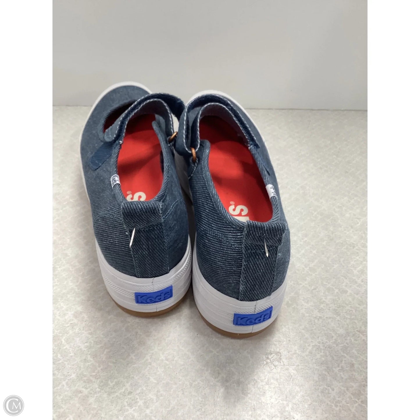 Shoes Sneakers By Keds In Blue Denim, Size: 7