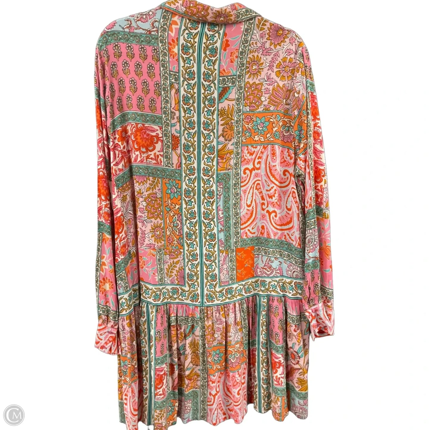 Dress Casual Short By Tolani Collection In Pink & White, Size: Xl