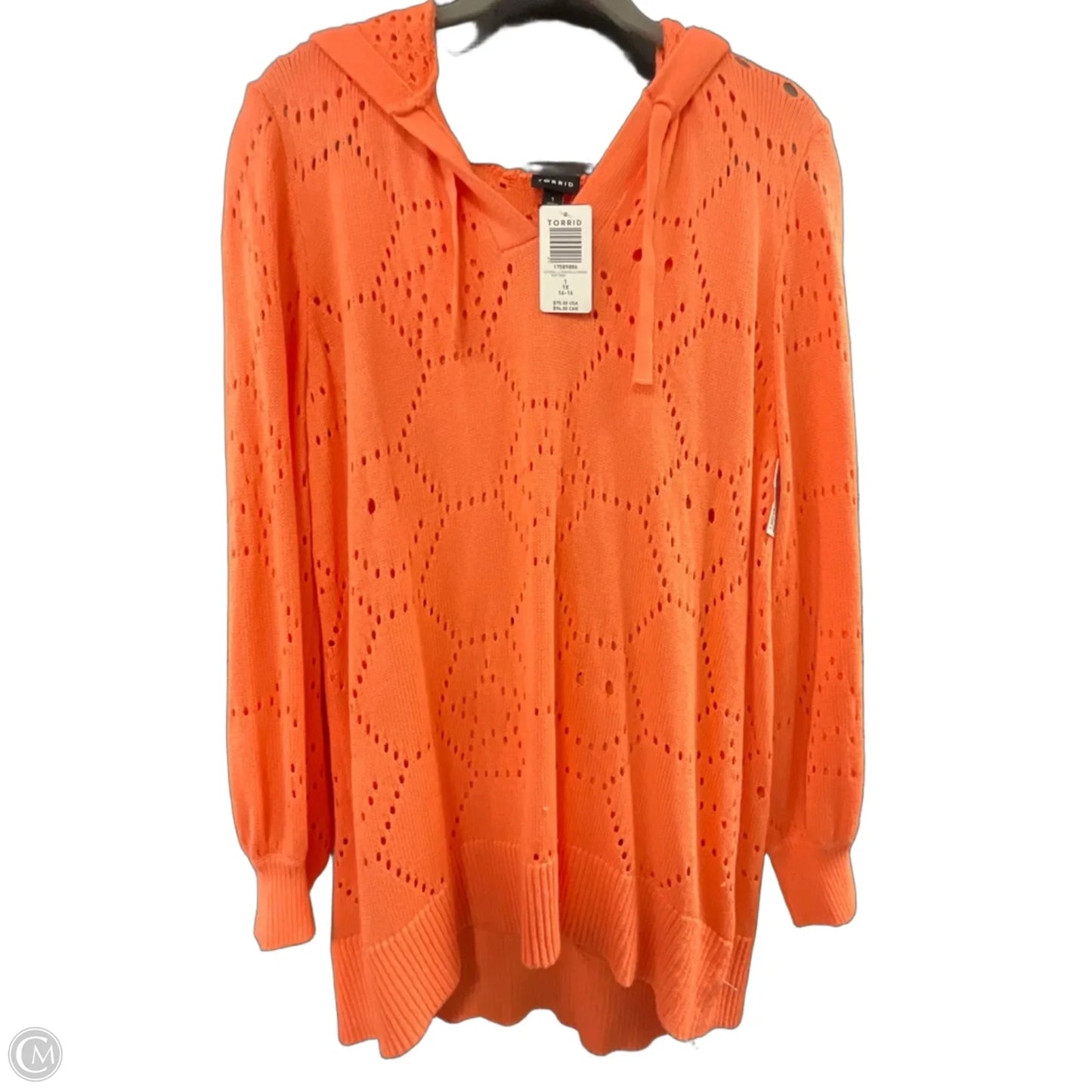 Sweater By Torrid In Orange, Size: 1x