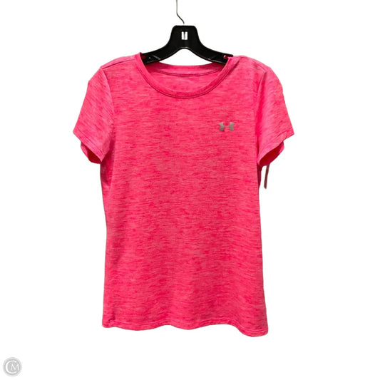 Top Short Sleeve By Under Armour In Pink, Size: S