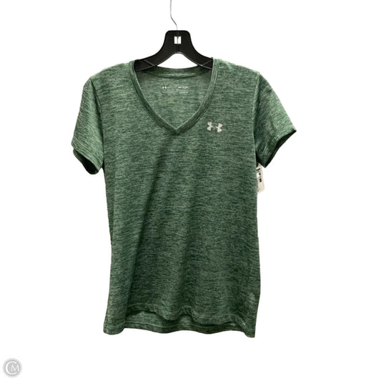 Athletic Top Short Sleeve By Under Armour In Green, Size: S