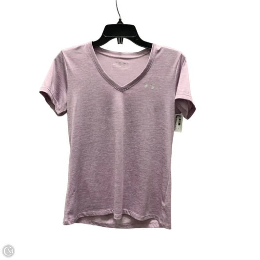 Athletic Top Short Sleeve By Under Armour In Purple, Size: S
