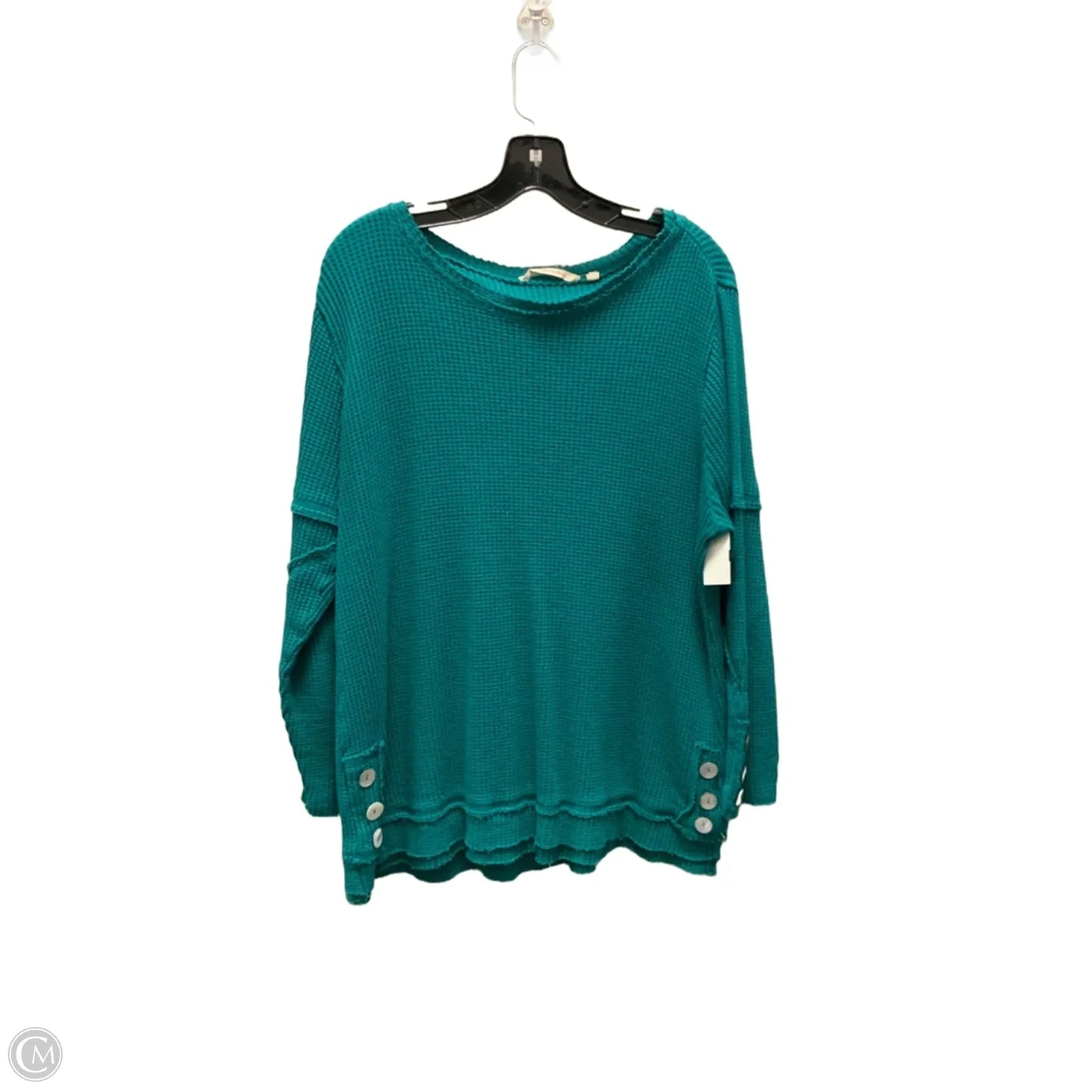 Top Long Sleeve By Soft Surroundings In Teal, Size: Xl