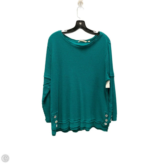 Top Long Sleeve By Soft Surroundings In Teal, Size: Xl