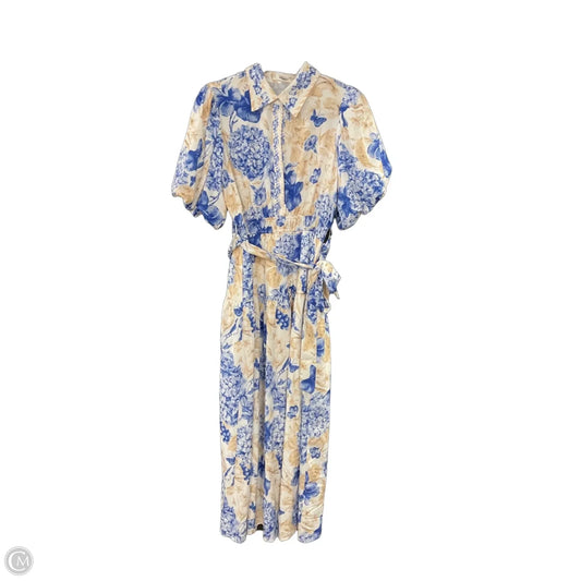 Dress Casual Maxi By SISSYAKI In Blue & White, Size: S