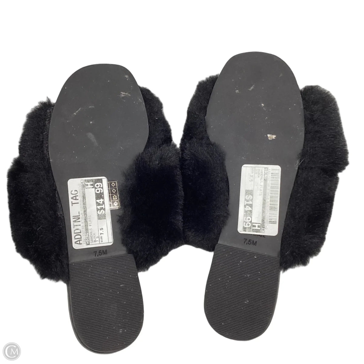 Sandals Flats By Bcbg In Black, Size: 7.5