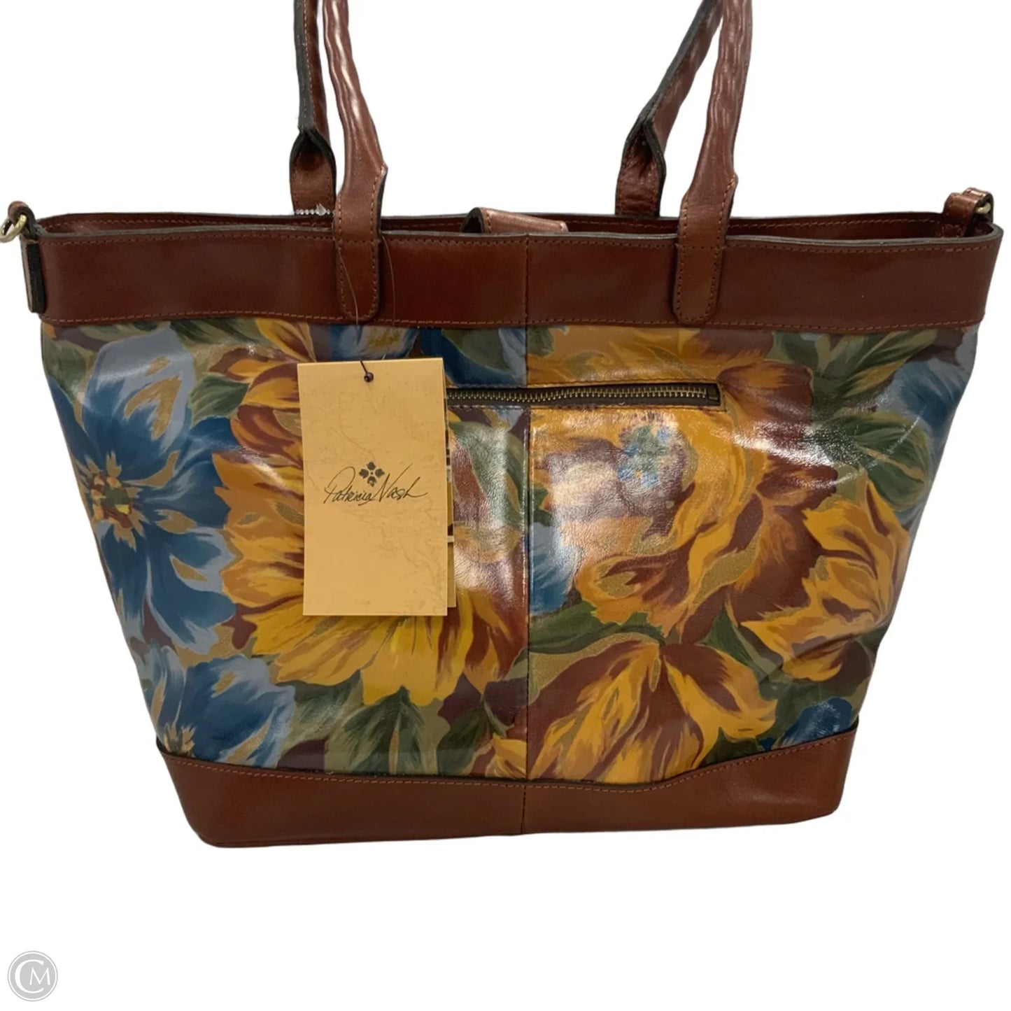 Handbag Leather By Patricia Nash, Size: Large