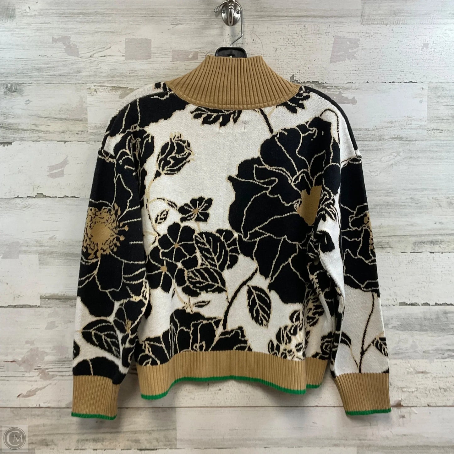 Sweater By Maeve In Black & Cream, Size: Xs