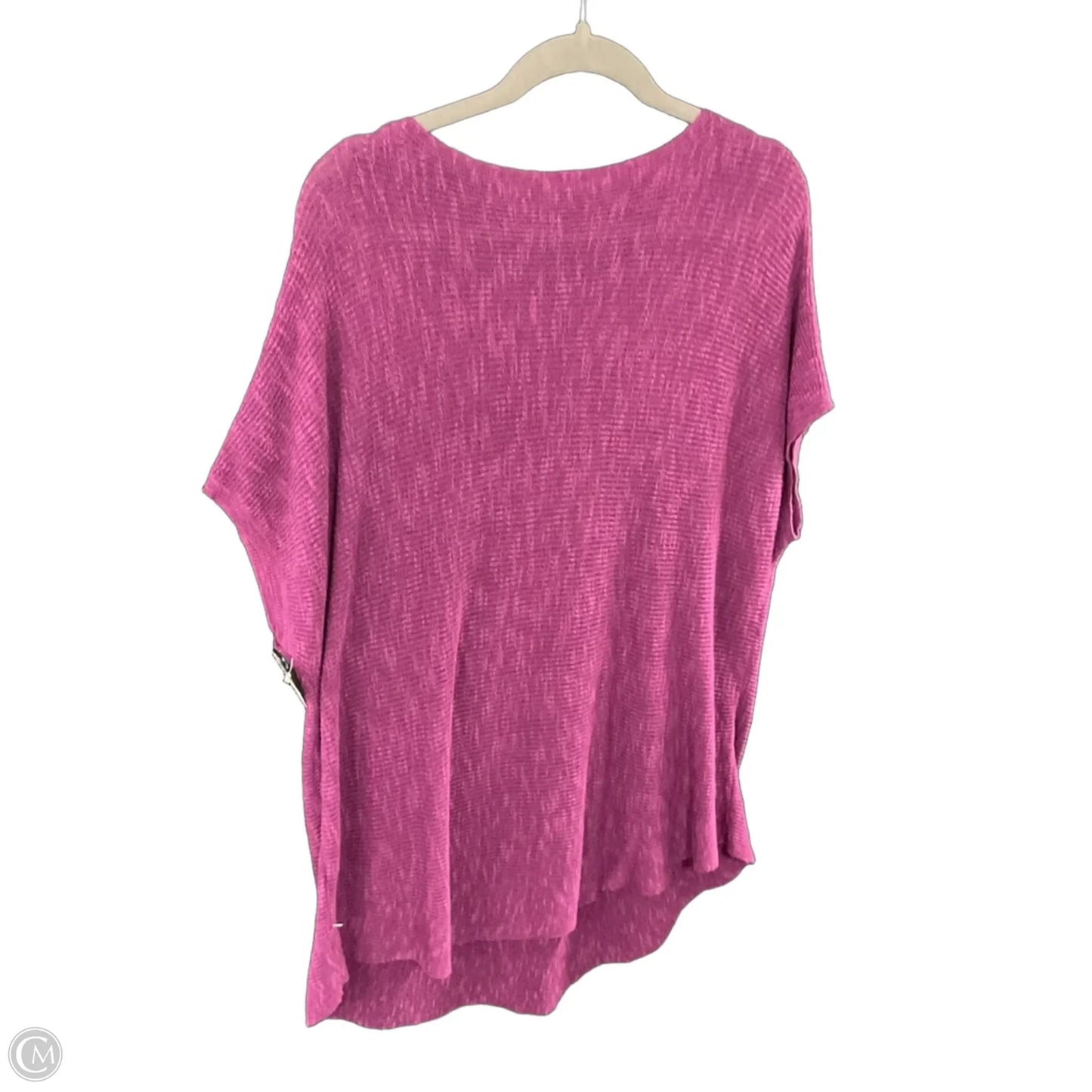 Top Short Sleeve By Eileen Fisher In Purple, Size: 1x