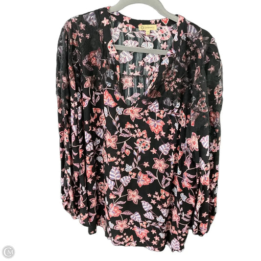 Top Long Sleeve By Democracy In Black, Size: 2x