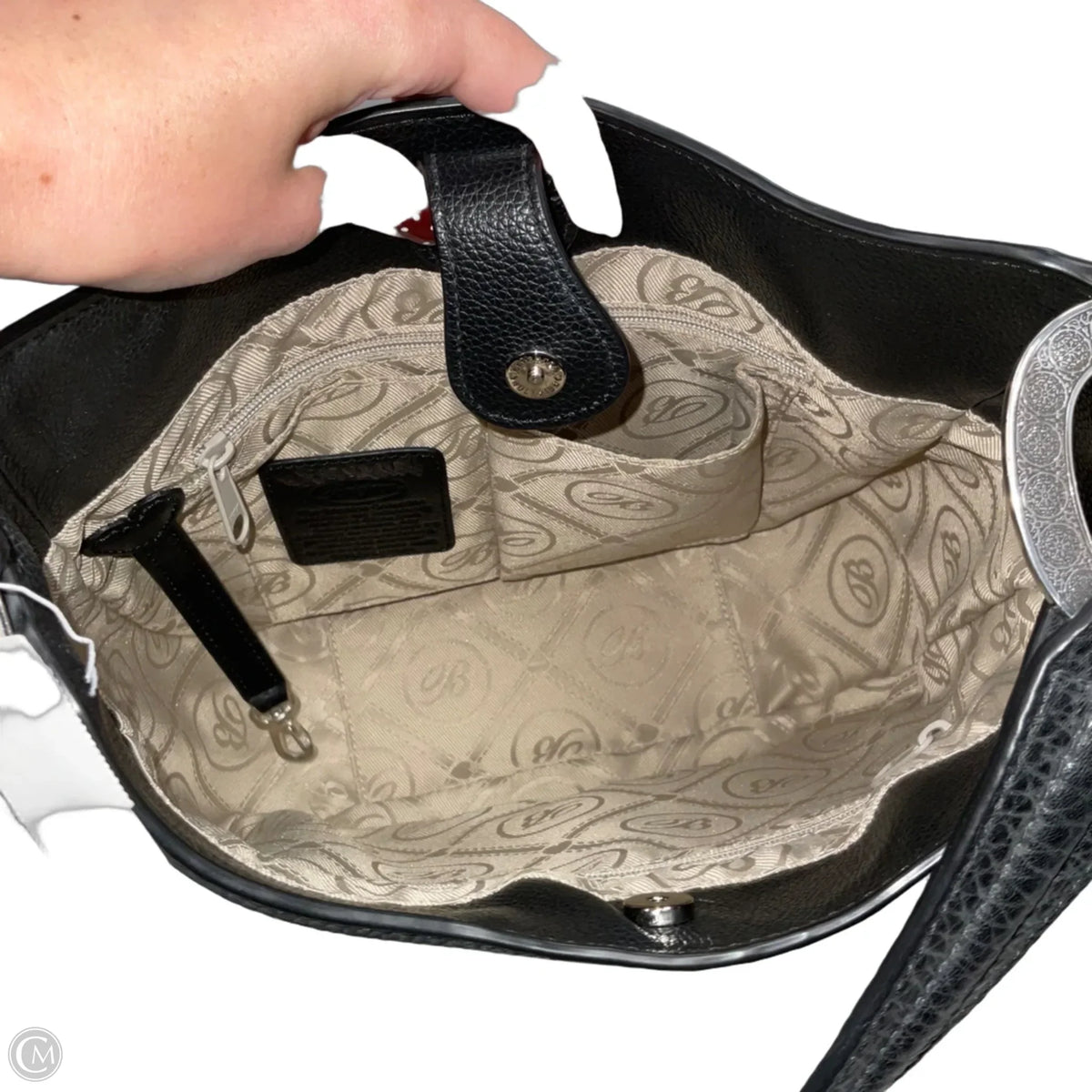 Handbag Leather By Brighton, Size: Large