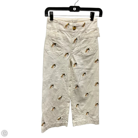 Jeans Wide Leg By Maeve In White, Size: 00 PETITE