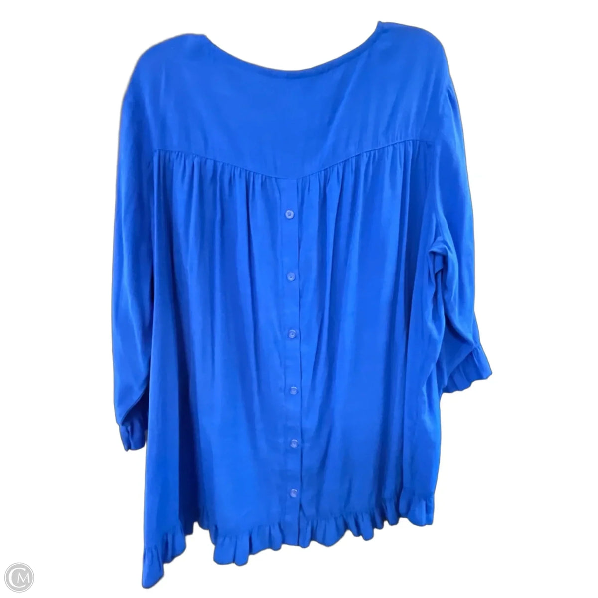 Top Long Sleeve Basic By Multiples In Blue, Size: 3x