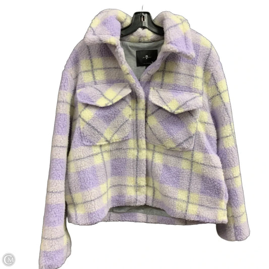 Jacket Fleece By 7 For All Mankind In Purple, Size: L