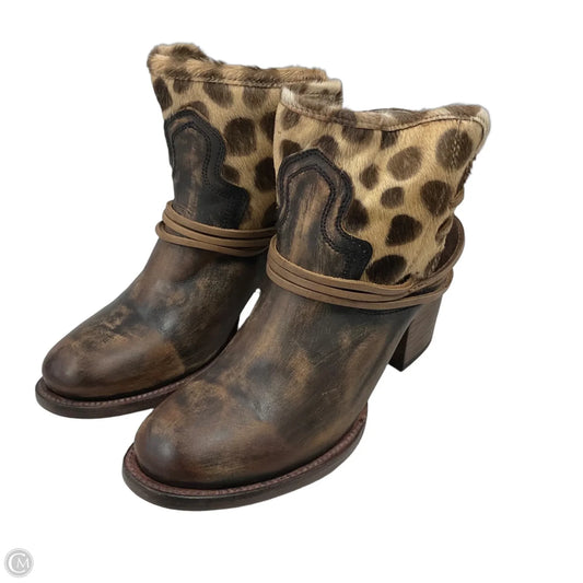 Boots Ankle Heels By Freebird In Brown, Size: 9