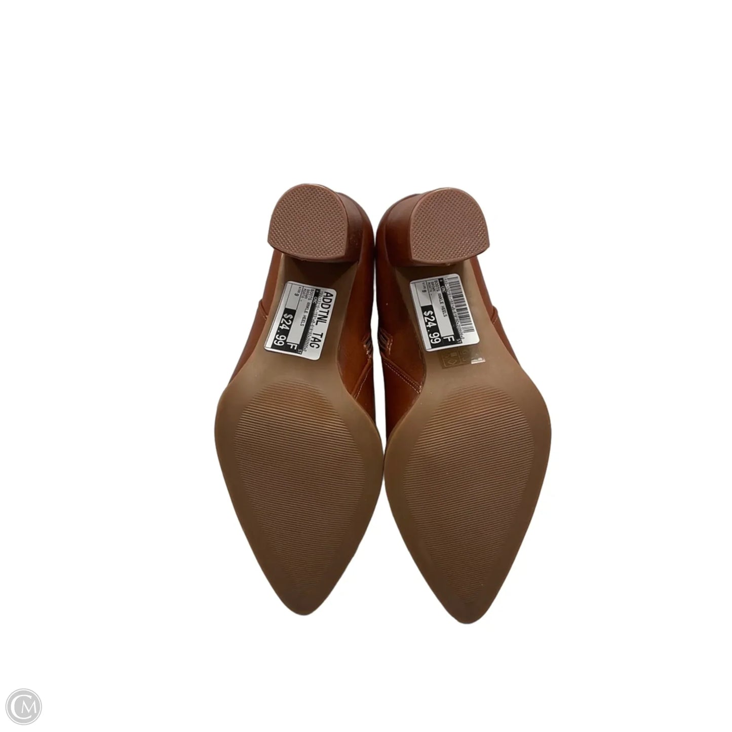Boots Ankle Heels By Cmc In Brown, Size: 9