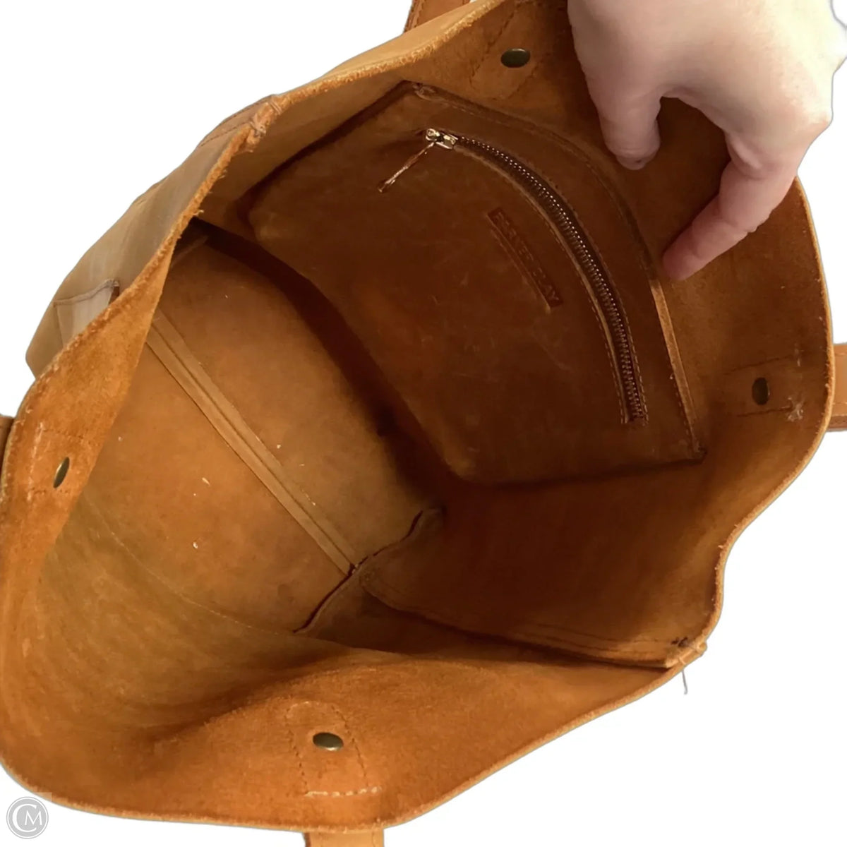 Handbag Leather By Parker Clay, Size: Large